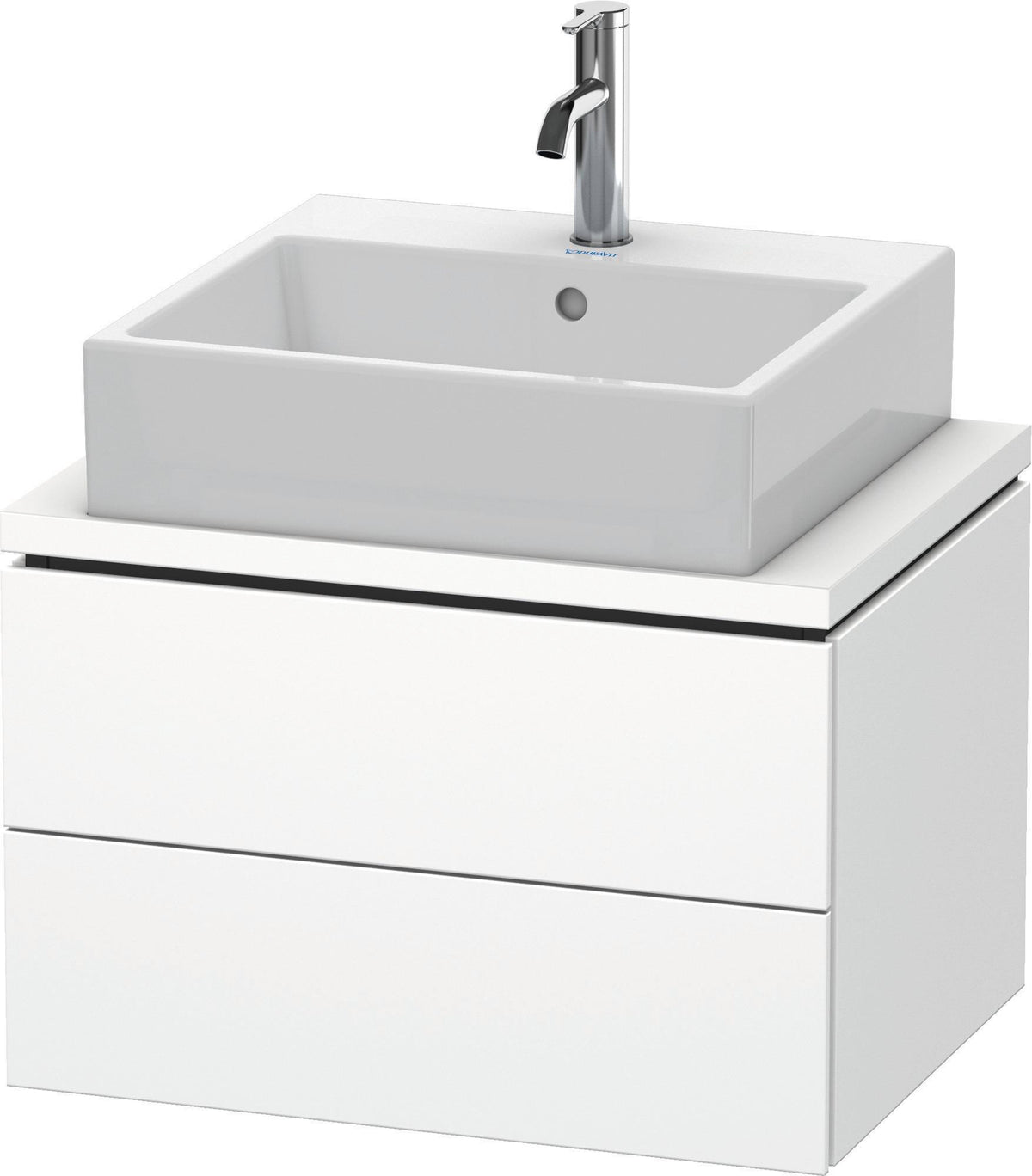 Duravit L-Cube Konsolenwaschtischunterbau 620 mm betongrau matt mit 2 Schubkästen und Tip-On-Technik