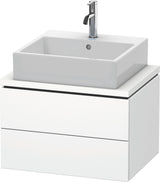 Duravit L-Cube Konsolenwaschtischunterbau 620 mm betongrau matt mit 2 Schubkästen und Tip-On-Technik