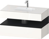 DURAVIT Qatego Einbauwaschtisch mit Konsolenwaschtischunterbau 1000 mm, 1 Auszug, antibakteriell