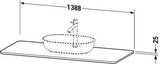 DURAVIT Massivholzkonsole Luv 1388 mm Am. Nussbaum mit 1 Ausschnitt