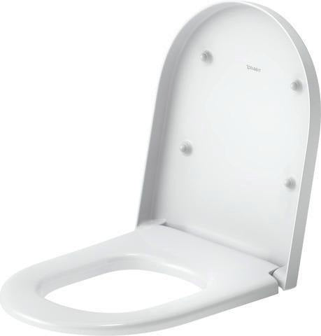 DURAVIT Univavo WC-Sitz D-Form tief 455mm mit Absenkautomatik und Edelstahl-Scharnieren