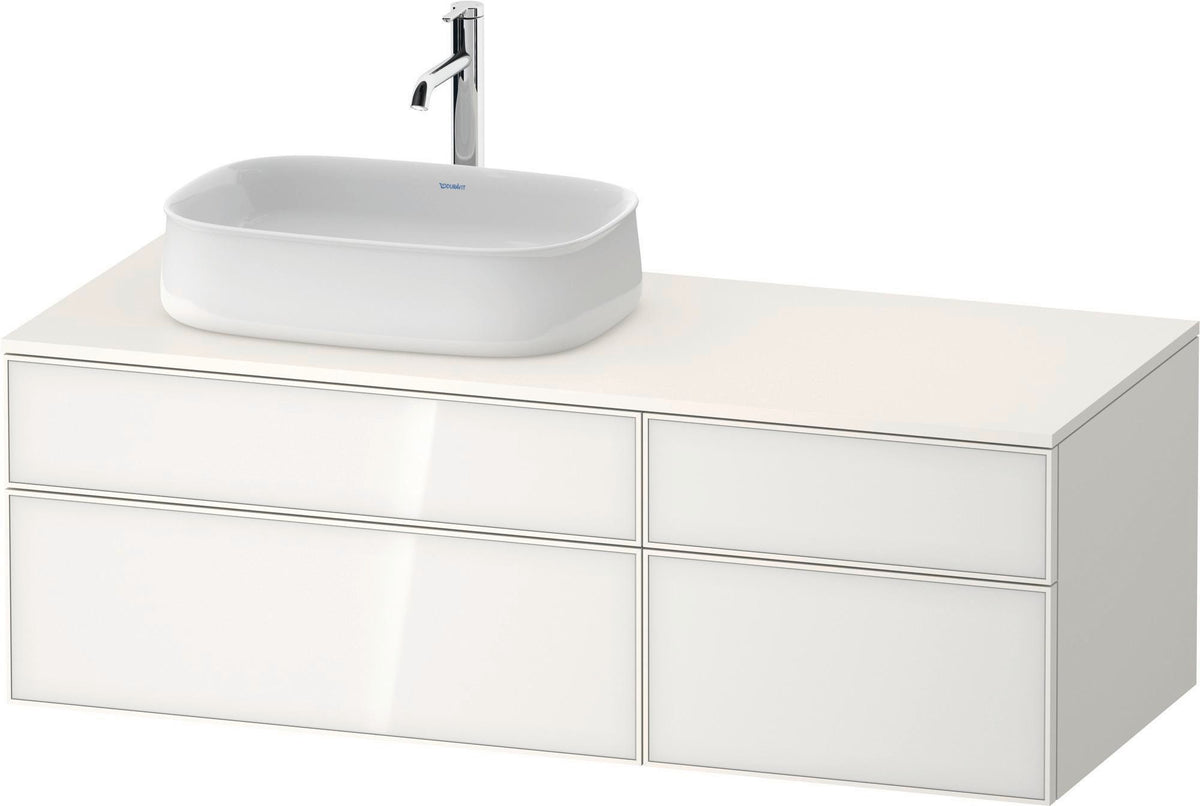 DURAVIT Zencha Konsolen-Waschtischunterbau 1300 mm Eiche Anthrazit mit 2 Auszügen