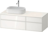 DURAVIT Zencha Konsolen-Waschtischunterbau 1300 mm Eiche Anthrazit mit 2 Auszügen