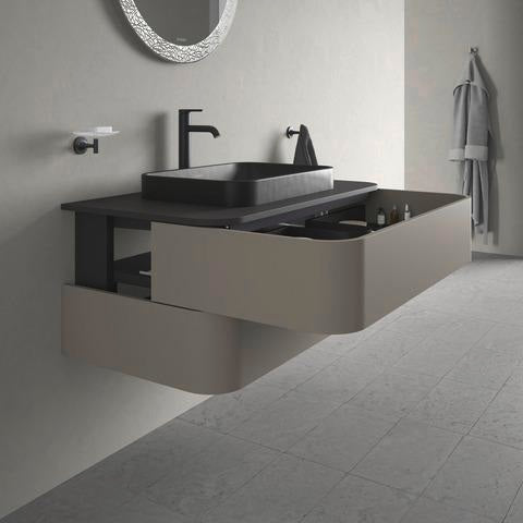 Duravit Happy D.2 Konsolenwaschtischunterbau 1000 mm Taupe Supermatt mit Tip-on und Soft-Close