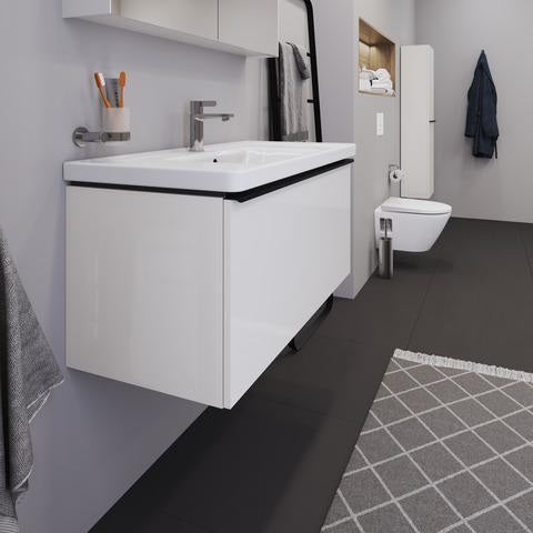 Duravit D-Neo Halbhochschrank 400 mm Eiche mit 1 Tür und Soft-Close