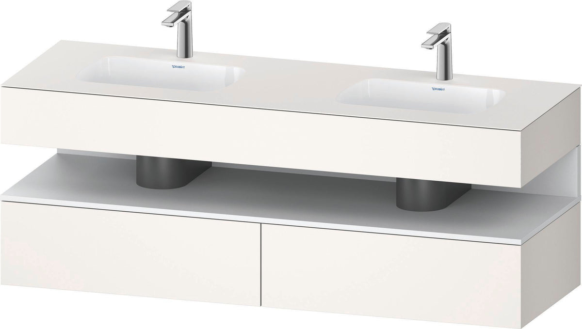 DURAVIT Qatego Studio F. A. Porsche Waschtischset 1600 mm mit Konsolenwaschtischunterbau, 2 Auszüge