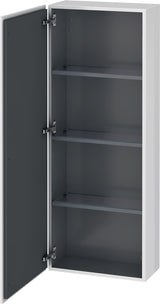 Duravit L-Cube Halbhochschrank 500 mm, 1 Tür links, betongrau matt, wandhängend, Soft-Close
