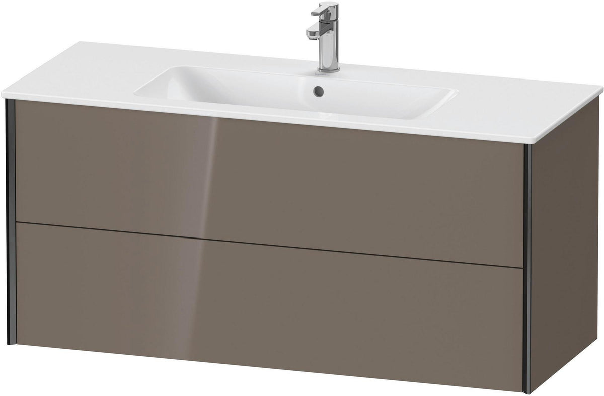 Duravit XViu Waschtischunterbau wandhängend 1210 mm, 2 Schubkästen, champagner matt/weiß matt