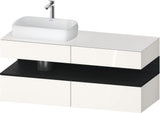 DURAVIT Qatego Studio F. A. Porsche Konsolenwaschtischunterbau 1400 mm Weiß Matt mit LED-Nischenbeleuchtung