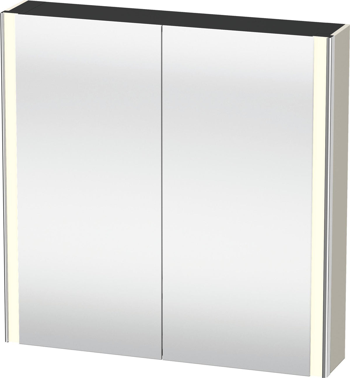 Duravit XSquare Spiegelschrank 800 mm mit LED-Beleuchtung, 2 Schwingtüren & Soft-Close