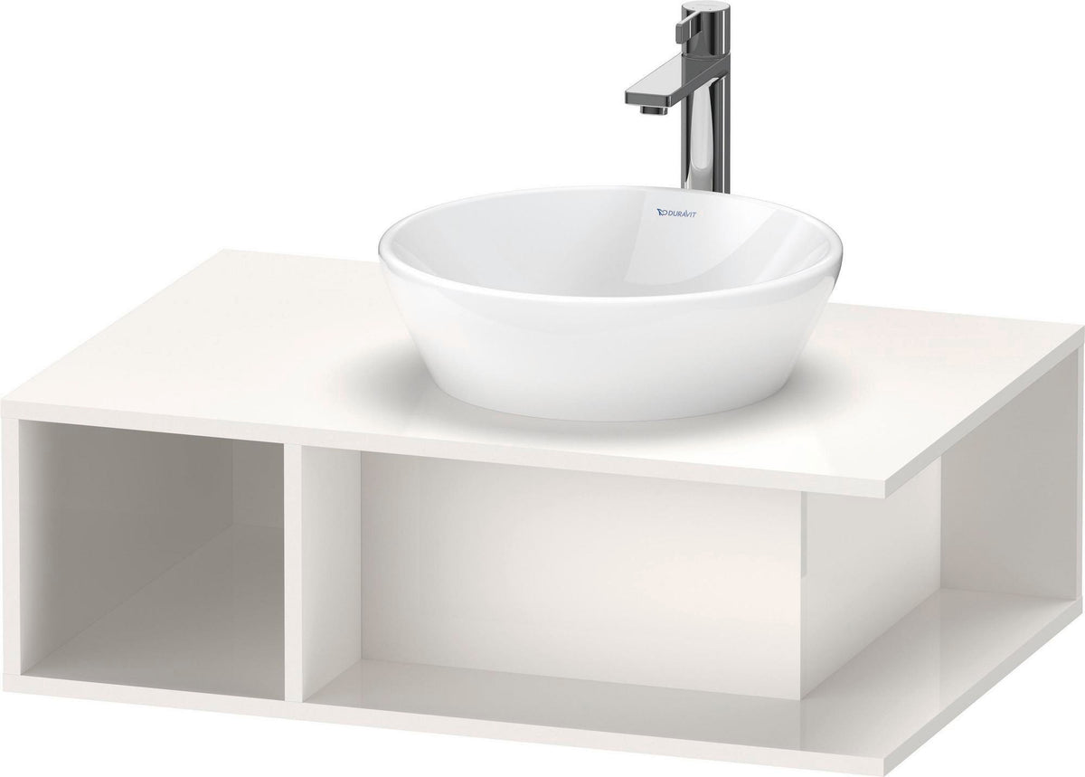 Duravit D-Neo Waschtischunterbau 800 mm Betongrau Matt – Wandhängend, 1 offenes Fach links