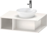 Duravit D-Neo Waschtischunterbau 800 mm Betongrau Matt – Wandhängend, 1 offenes Fach links