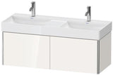 Duravit XSQUARE Waschtischunterbau 1184 mm, 2 Auszüge, weiß matt – für DuraSquare
