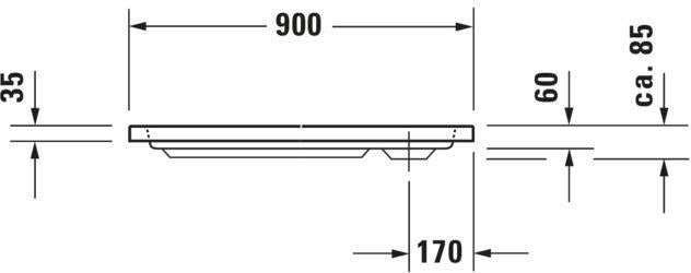 DURAVIT D-Code Duschwanne 900x750x85 mm Weiß Sanitäracryl mit Antislip