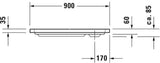 DURAVIT D-Code Duschwanne 900x750x85 mm Weiß Sanitäracryl mit Antislip
