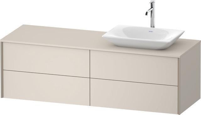 Duravit XVIU Waschtischunterbau 1600x550mm Champagner Matt mit Konsolenplatte