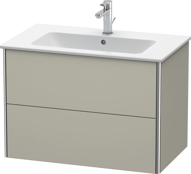 Duravit XSquare Waschtischunterbau 810 mm, 2 Schubkästen, Taupe Seidenmatt