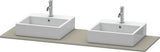 DURAVIT XSquare Konsole 1600 mm mit zwei Ausschnitten – Weiß Seidenmatt
