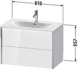 DURAVIT XViu Waschtischunterbau 810 mm mit 2 Schubkästen in Seidenmatt-Taupe
