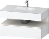 DURAVIT Qatego Einbauwaschtisch mit Konsolenwaschtischunterbau 1000 mm, 1 Auszug, antibakteriell