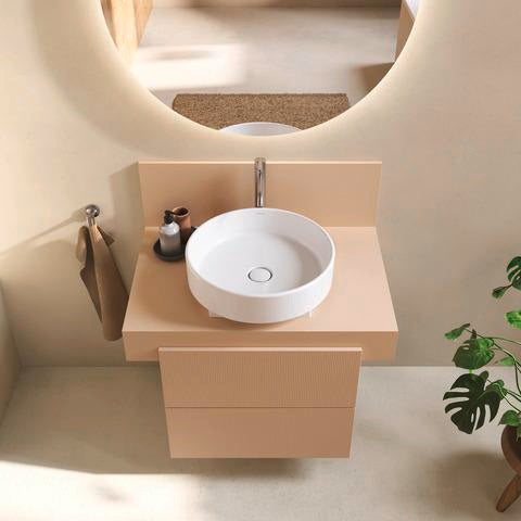 Duravit Balcoon Konsole 800x370x550 mm mit mittigem Ausschnitt, Elfenbein Matt