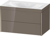 DURAVIT XViu c-bonded Waschtischset 800 mm wandhängend mit 2 Schubkästen und Tip-on-Technik