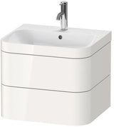 Duravit Waschtischset Happy D.2 Plus 575x490mm mit 2 Schubkästen in Taupe Supermatt
