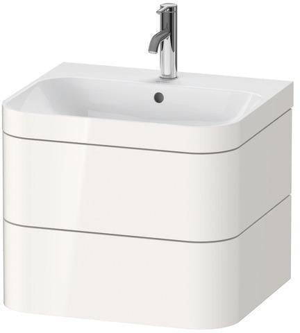Duravit Waschtischset Happy D.2 Plus 2 Schubkästen 575x490 mm e HL Taupe Supermatt