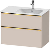 DURAVIT D-Neo Waschtischunterbau 810 mm Weiß Matt mit Bronze Griff und Soft-Close