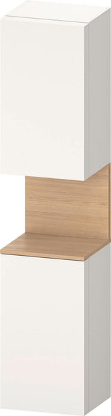 DURAVIT Qatego Hochschrank 400 mm Eiche Schwarz Matt – 2 Türen, Soft-Close, Tip-on