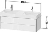 Duravit XSquare Waschtischunterbau 1184 mm wandhängend mit Schubkasten in s-matt