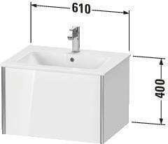 Duravit Waschtischunterbau XVIU 610x400x480mm Einrichtungssystem Nussbaum für ME by Starck