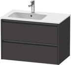 graphit supermatt / 2 Schubkästen / Waschtischunterbau