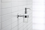 DURAVIT D-Code Seifenspender mit Glasflakon und verchromtem Messinghalter für Wandmontage