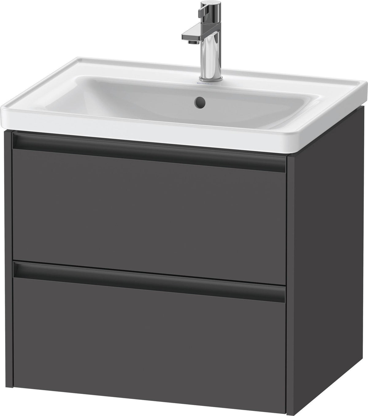 DURAVIT Ketho.2 Waschtischunterbau 634 mm betongrau matt mit 2 Schubkästen und Soft-Close