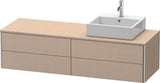 Duravit XSquare Waschtischunterbau 1600 mm betongrau matt, 4 Schubkästen, wandhängend