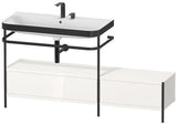 Duravit Waschtischset Happy D.2 Plus 1600x490mm Taupe Supermatt mit Hahnloch und Handtuchhalter