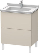 Duravit L-Cube Waschtischunterbau 469x670x712 mm taupe matt – 2 Auszüge, Tip-On, für Starck 3