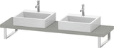 DURAVIT L-Cube Konsole Compact 2 Aussparungen, 480 mm tief, weiß matt – variable Breite
