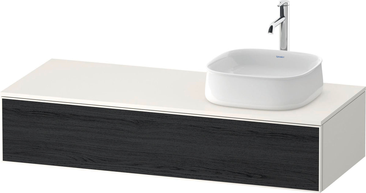 Duravit Zencha Konsolen-Waschtischunterbau 1300 mm Eiche Anthrazit mit Auszug