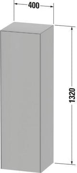 Duravit White Tulip Halbhochschrank 1320 mm, 1 Tür, Nussbaum/Taupe, Soft-Close, von Philippe Starck