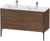 DURAVIT XViu Waschtischunterbau bodenstehend 1280 mm, 4 Auszüge, weiß matt – Tip-On