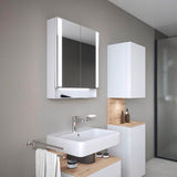 DURAVIT Qatego Waschtisch 600 mm mit Hahnlochbank und Überlauf in Weiß mit HygieneGlaze