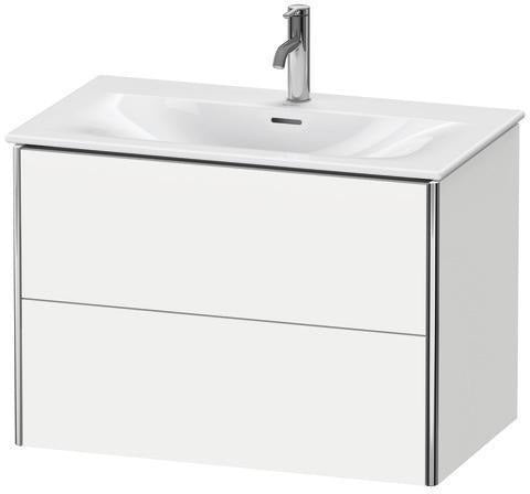 Duravit XSquare Waschtischunterbau 810 mm weiß matt mit Tip-On-Technik und Siphonausschnitt