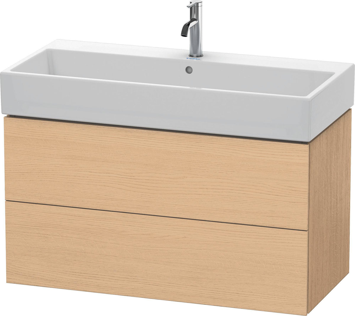DURAVIT L-Cube Waschtischunterbau 984 mm, 2 Schubkästen, Weiß Matt, Wandmontage
