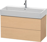 DURAVIT L-Cube Waschtischunterbau 984 mm, 2 Schubkästen, Weiß Matt, Wandmontage