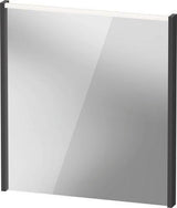 DURAVIT D-Code 2.0 Spiegel mit LED-Beleuchtung, 650 x 700 x 48 mm, Basalt Matt
