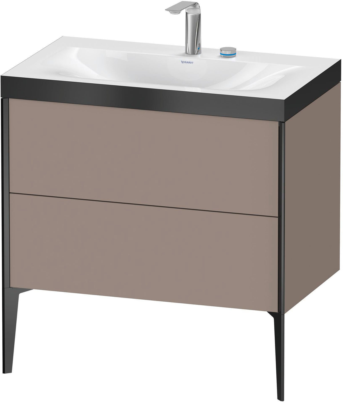 Duravit XViu c-bonded Waschtischset bodenstehend 800 mm mit 2 Auszügen, Push-Open und Soft-Close