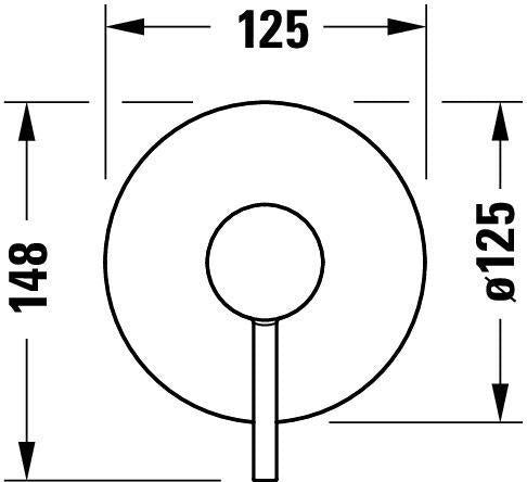 DURAVIT Circle Einhebelmischer Unterputz Set Chrom – Keramikmischsystem, 1 Griff, für Durchlauferhitzer
