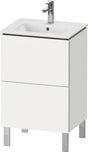 Duravit L-Cube Waschtischunterbau bodenstehend, 2 Auszüge, Weiß Matt, 520 mm